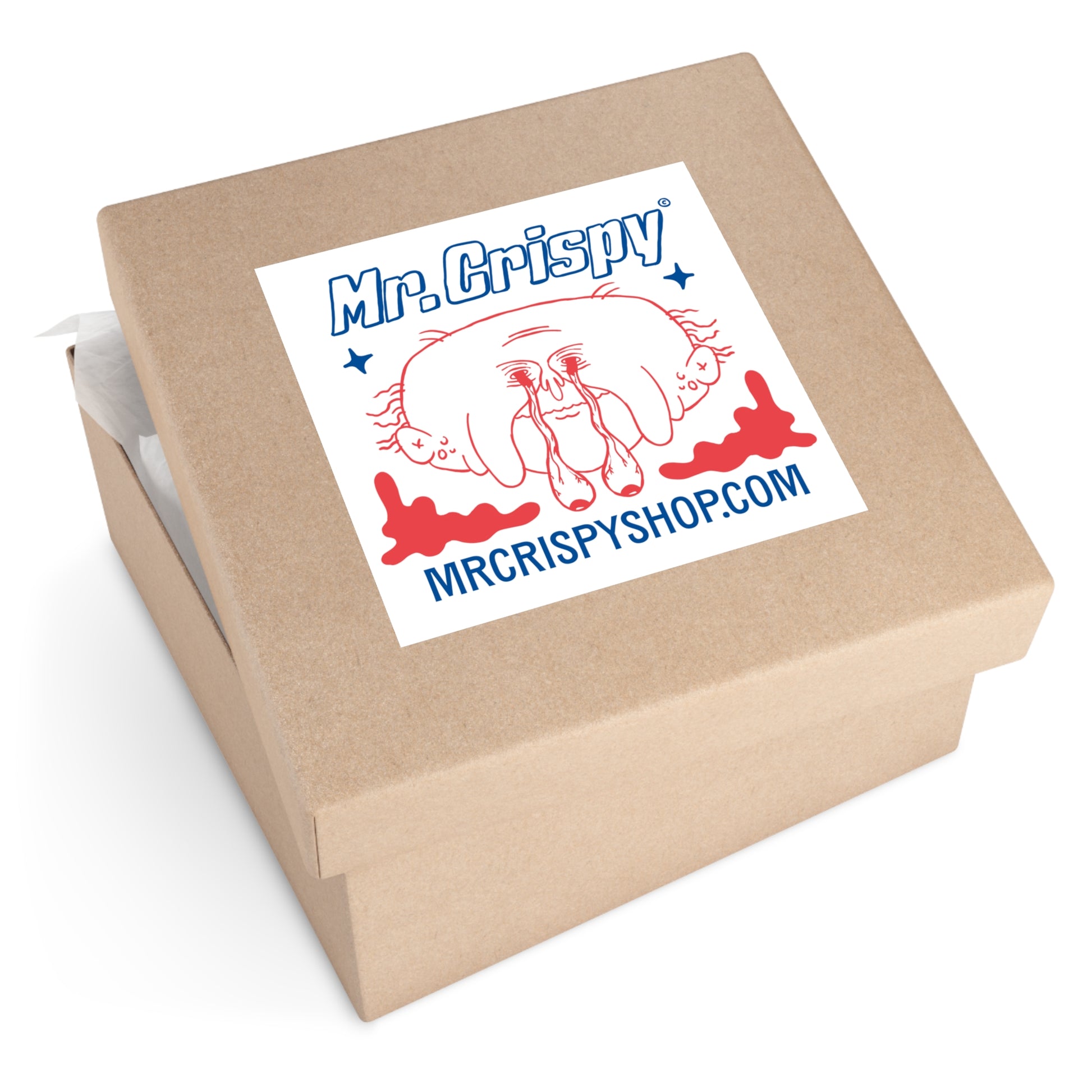 Mr. Crispy Square Sticker 6"
