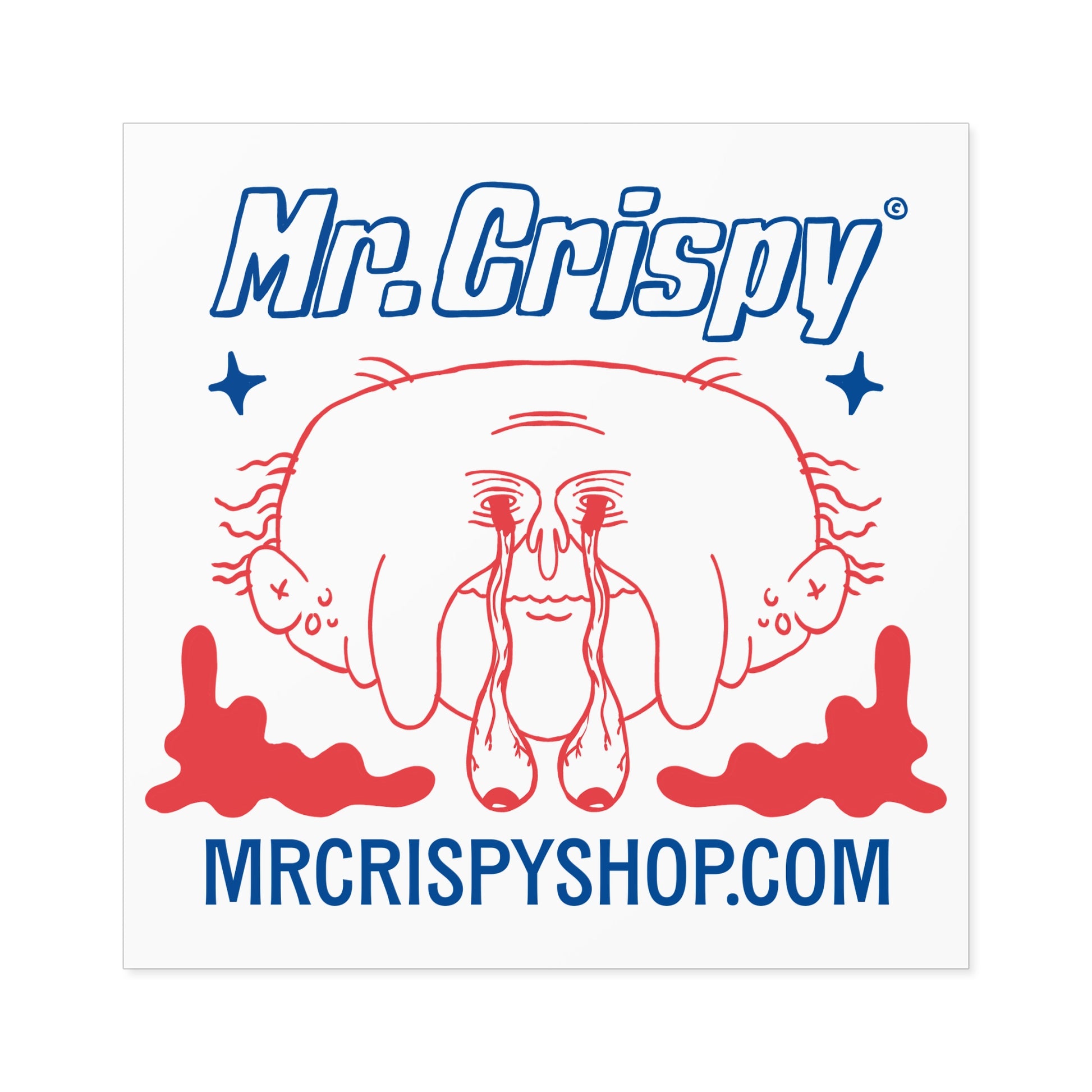 Mr. Crispy Square Sticker 6"