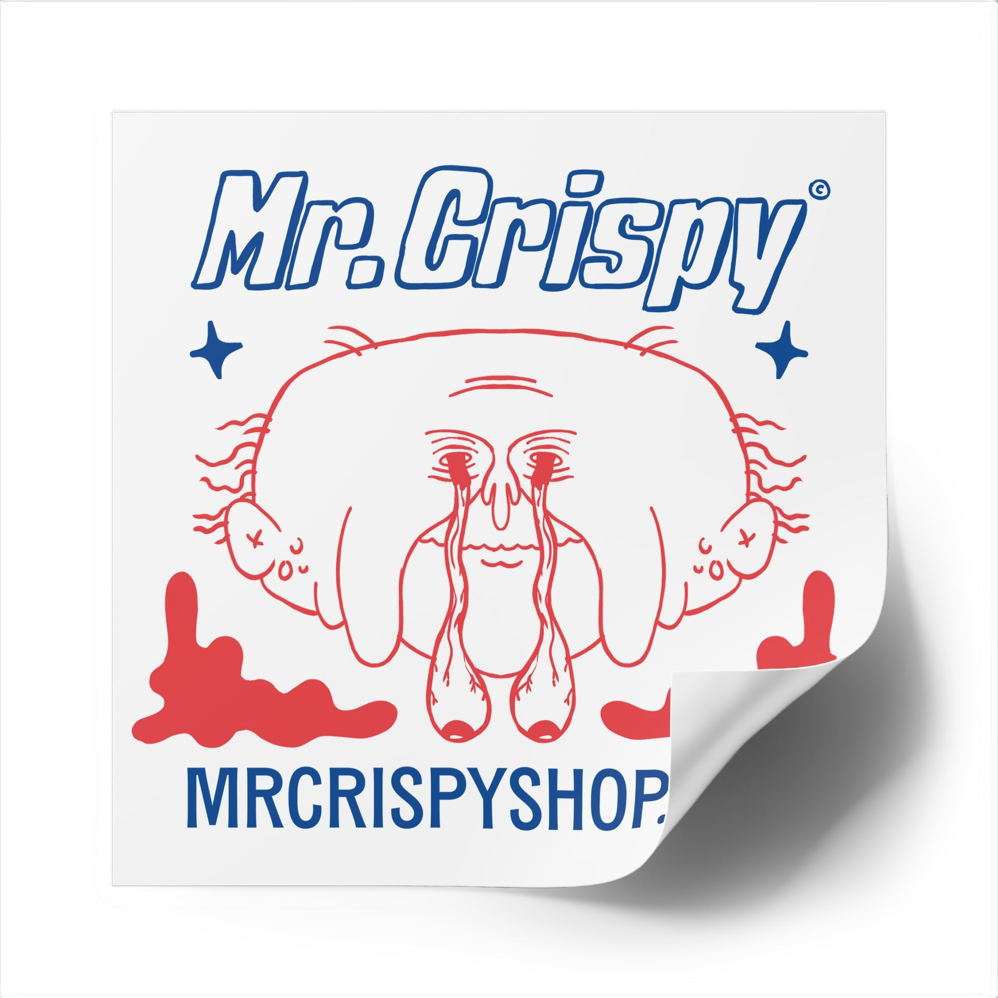 Mr. Crispy Square Sticker 6"